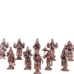 Pure Copper Vishnu Dashavatar Set 3.5" - Buy Divine 10 Avatar Collection | Jaipurio